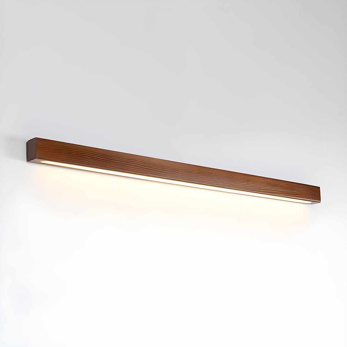 Arlo Linear Wall Light in wood for Hallway by AUVIELIGHT, ∅ 31.5"x W 1.8" x H 1.8" / Walnut wood / Warm Light and 1 other sizes
