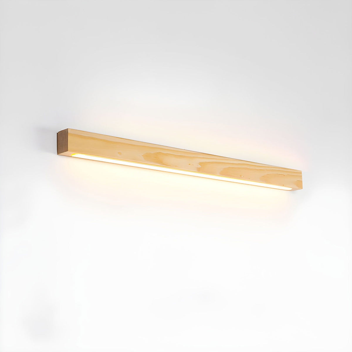 Arlo Linear Wall Light in wood for Hallway by AUVIELIGHT, ∅ 23.6"x W 1.8" x H 1.8" / Natural wood / Warm Light