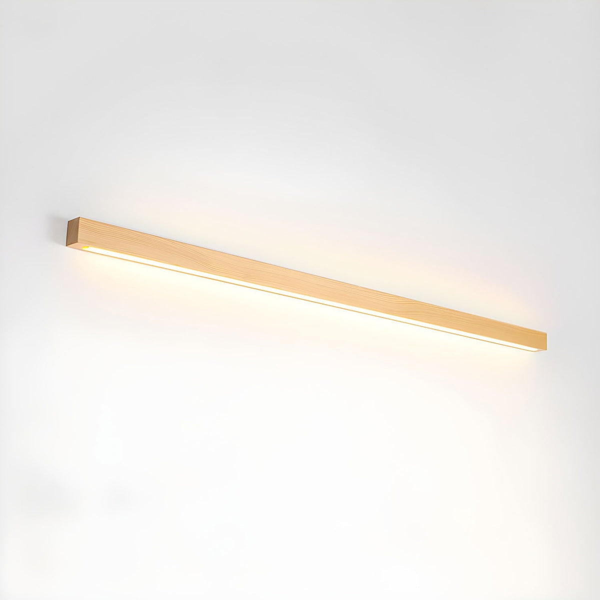 Arlo Linear Wall Light in wood for Hallway by AUVIELIGHT, ∅ 47.2"x W 1.8" x H 1.8" / Natural wood / Warm Light