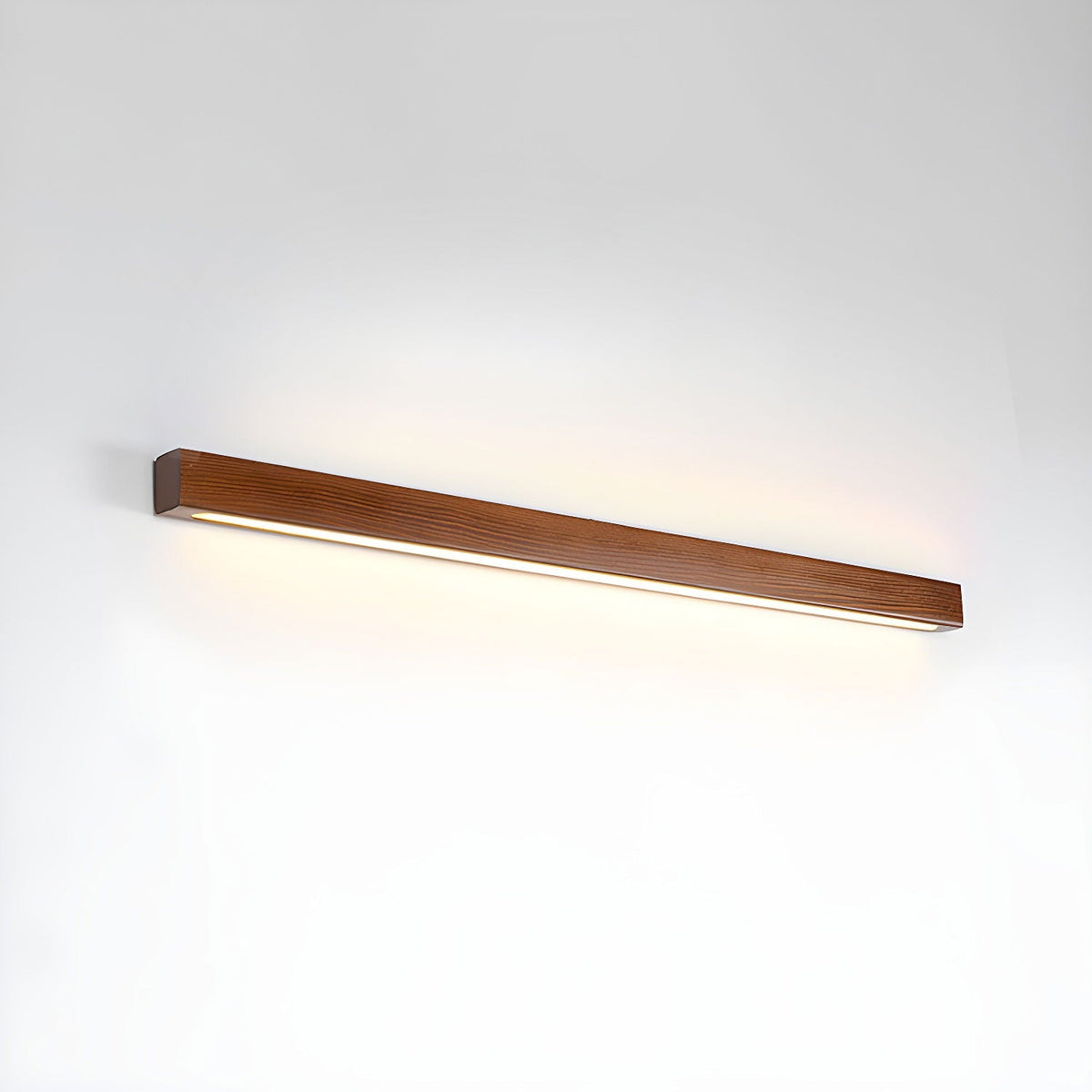 Arlo Linear Wall Light in wood for Hallway by AUVIELIGHT, ∅ 23.6"x W 1.8" x H 1.8" / Walnut wood / Warm Light