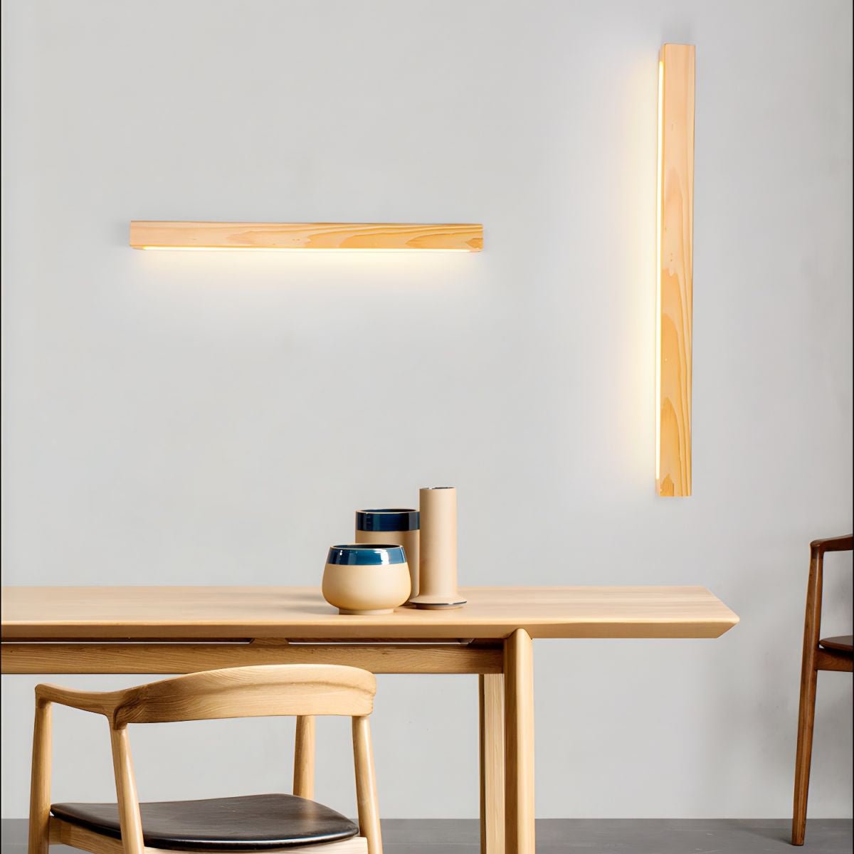 Arlo Linear Wall Light in wood for Hallway by AUVIELIGHT