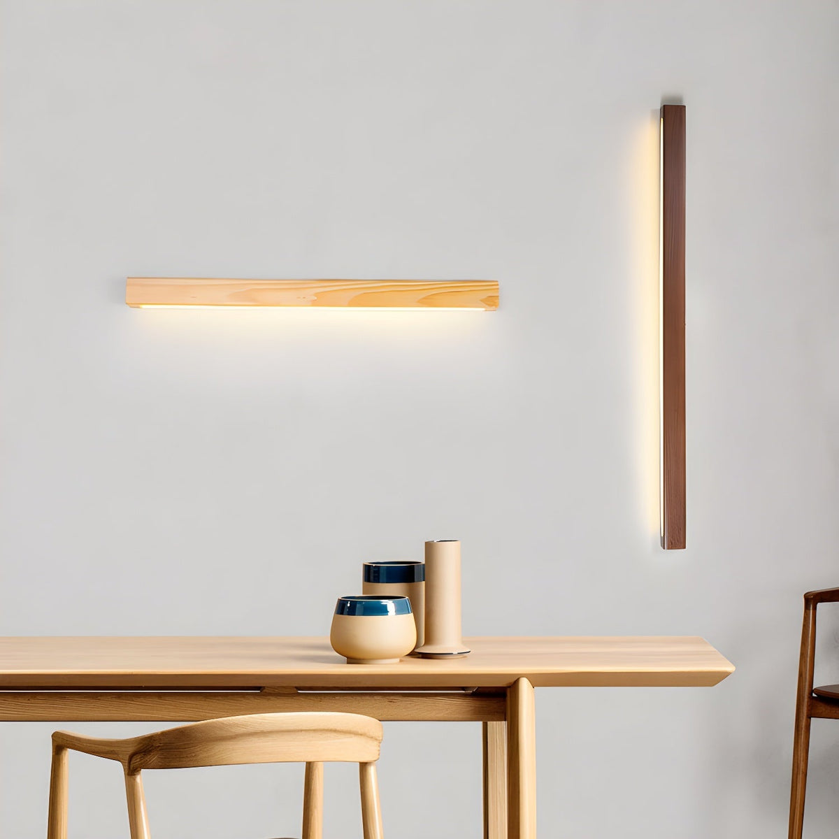 Arlo Linear Wall Light in wood for Hallway by AUVIELIGHT