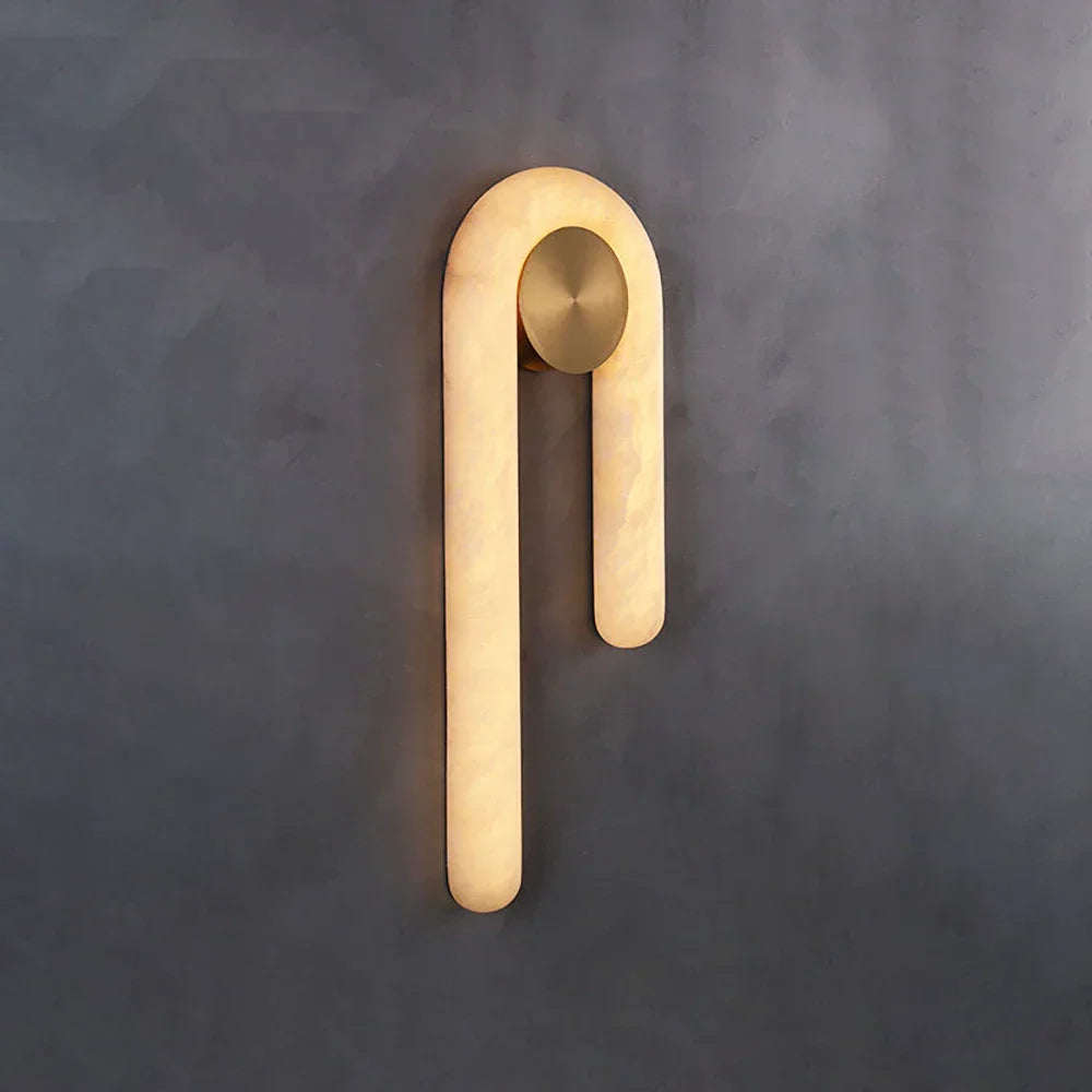 Arlo Loop Wall Sconce in alabaster for Hallway by AUVIELIGHT