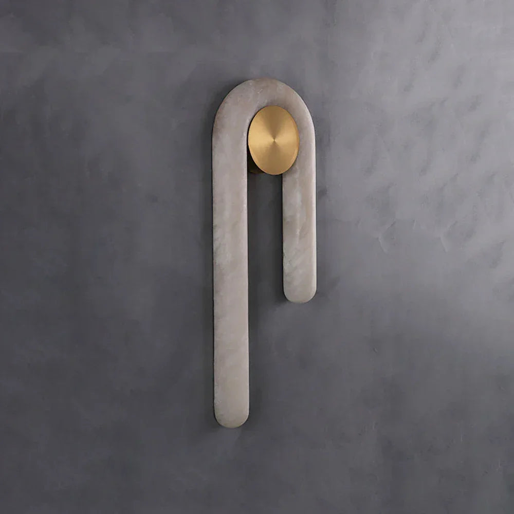 Arlo Loop Wall Sconce in alabaster for Hallway by AUVIELIGHT