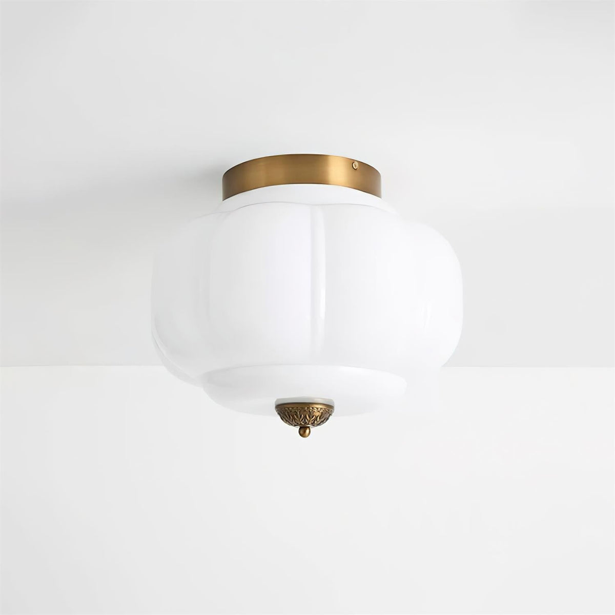 Celadon Ribbed Ceiling Light for Living Room by AUVIELIGHT
