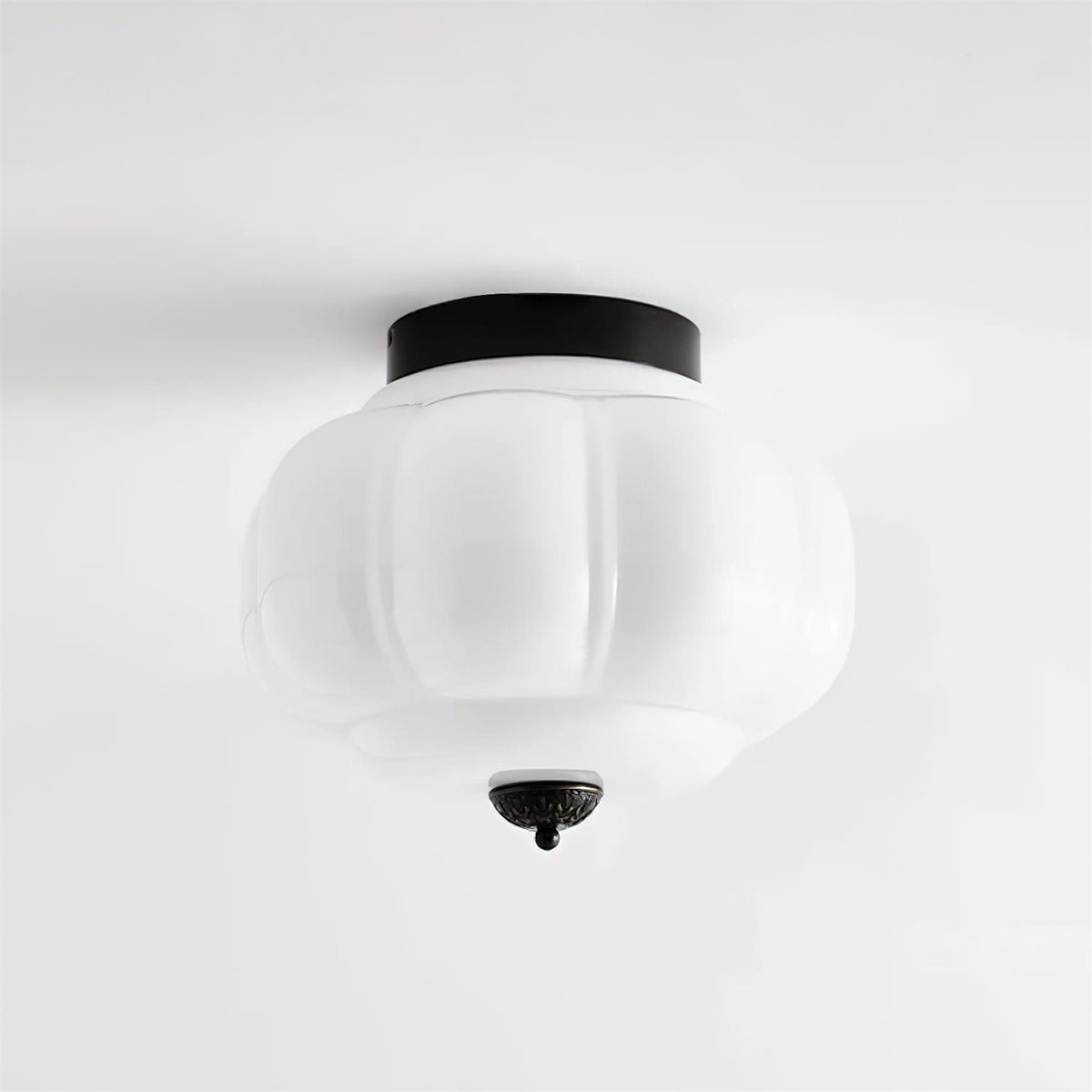 Celadon Ribbed Ceiling Light for Living Room by AUVIELIGHT