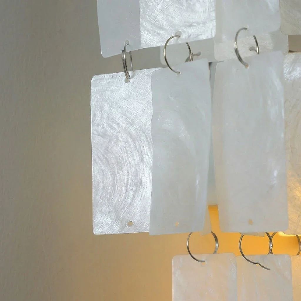 Artisan Shell Rectangle Wall Light for Hallway by AUVIELIGHT