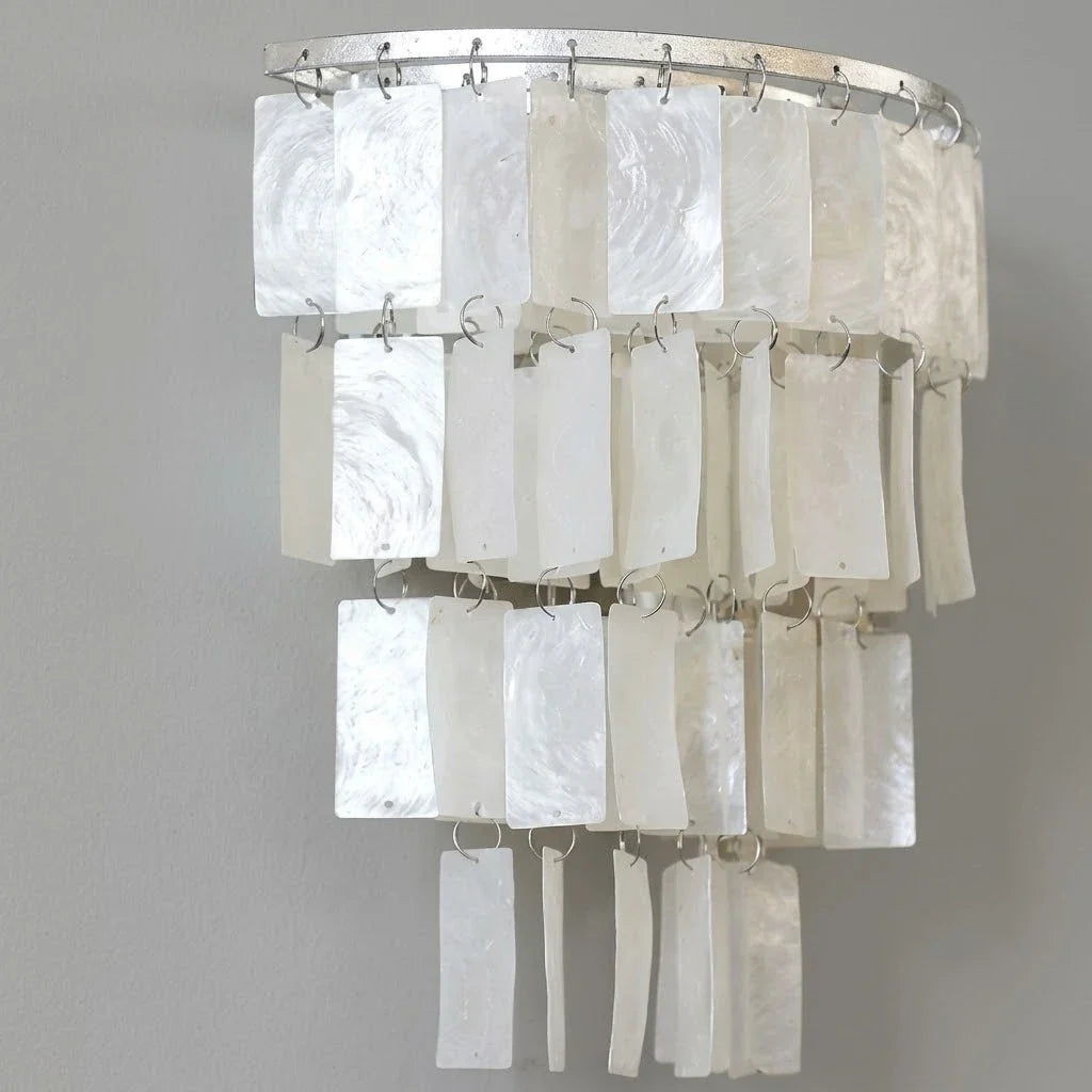 Artisan Shell Rectangle Wall Light for Hallway by AUVIELIGHT