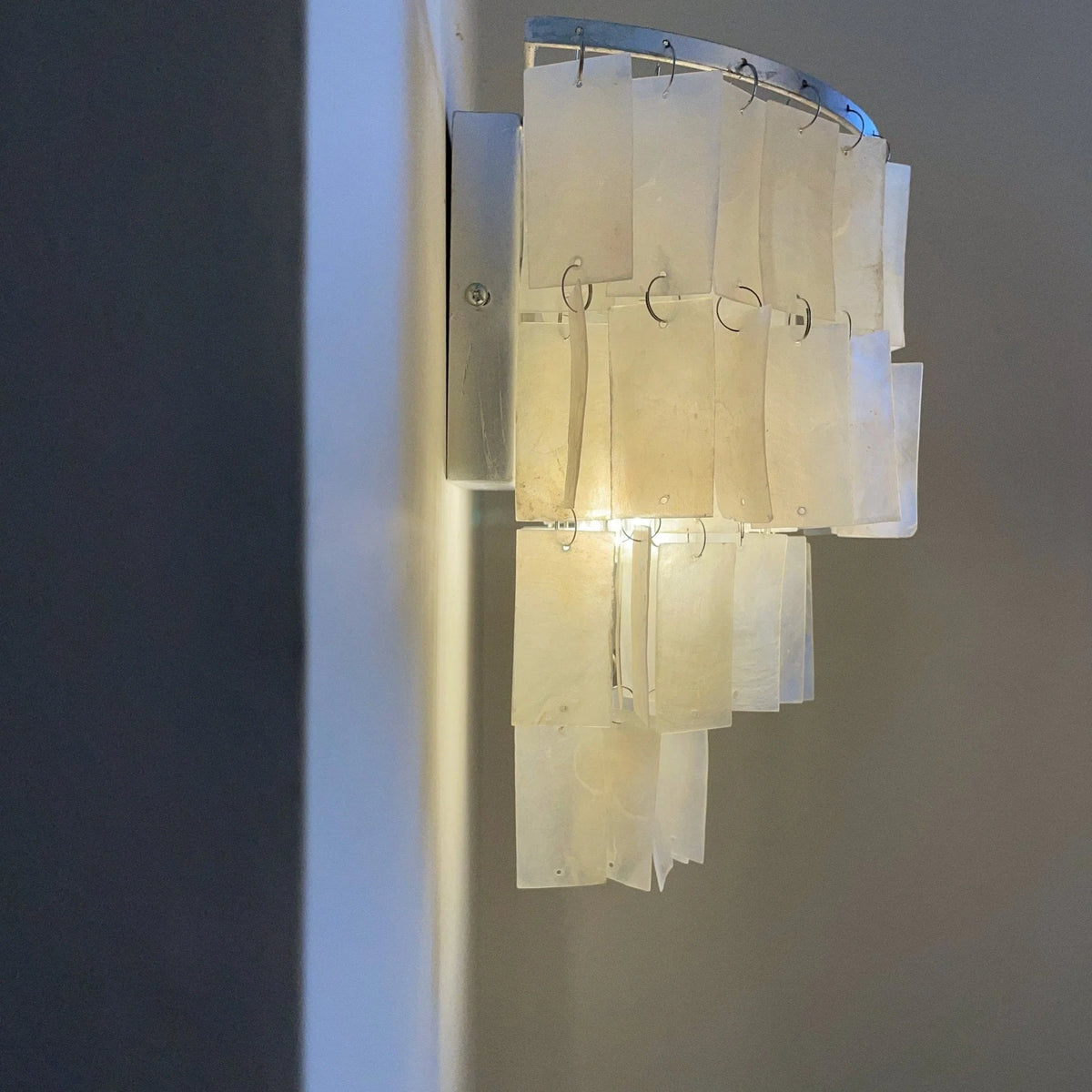 Artisan Shell Rectangle Wall Light for Hallway by AUVIELIGHT
