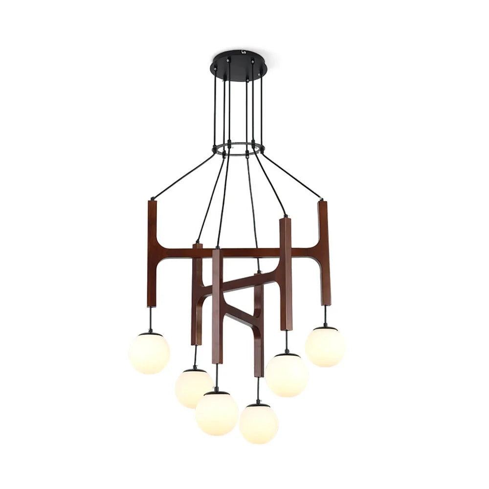 Astra Chandelier in wood for Dining Room by AUVIELIGHT