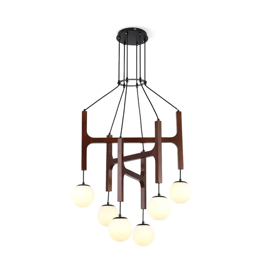 Astra Chandelier in wood for Dining Room by AUVIELIGHT