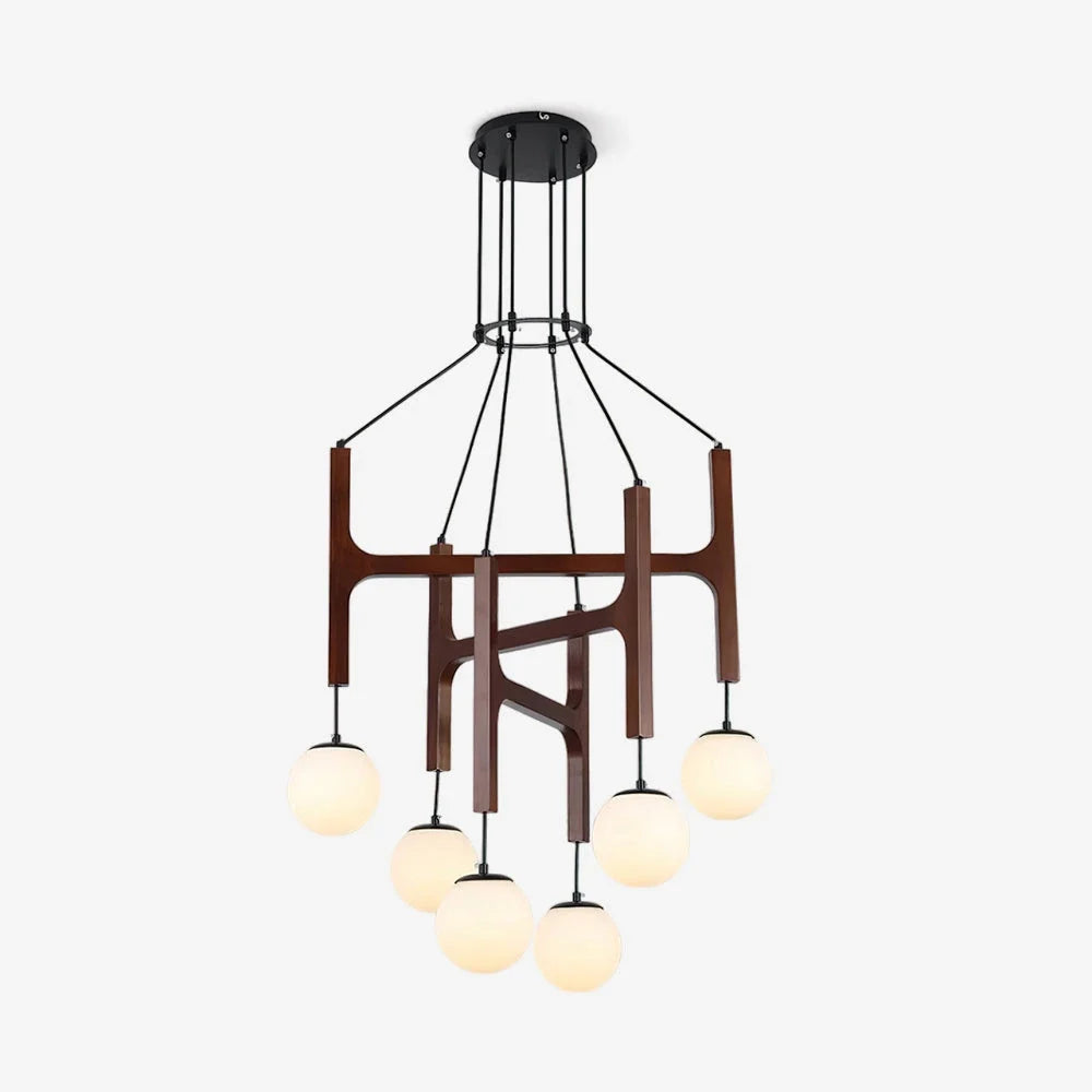 Astra Chandelier in wood for Dining Room by AUVIELIGHT