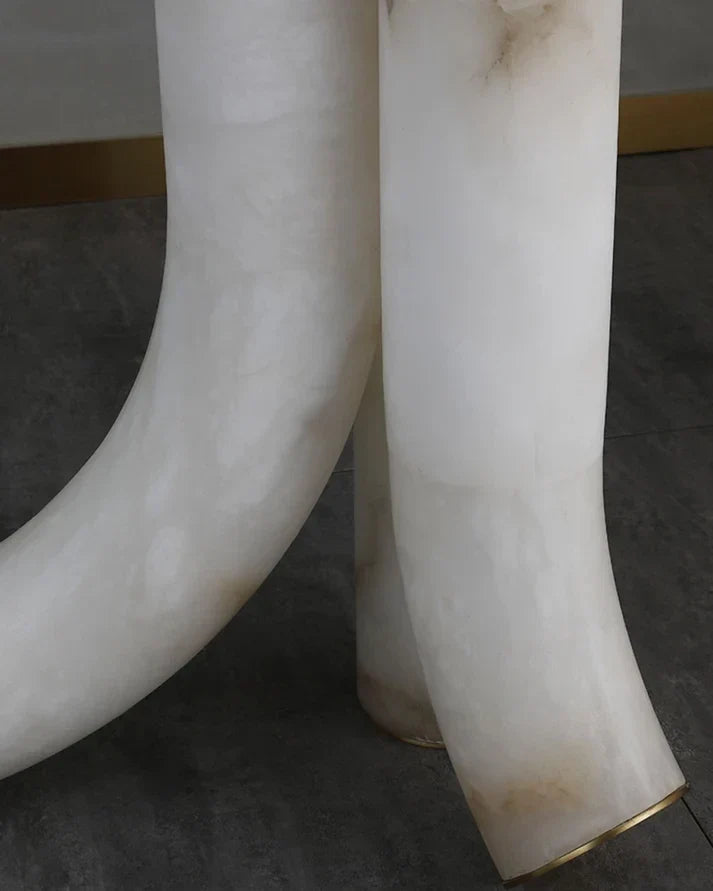 Asymmetric Pipe Floor Lamp in alabaster for Living Room by AUVIELIGHT