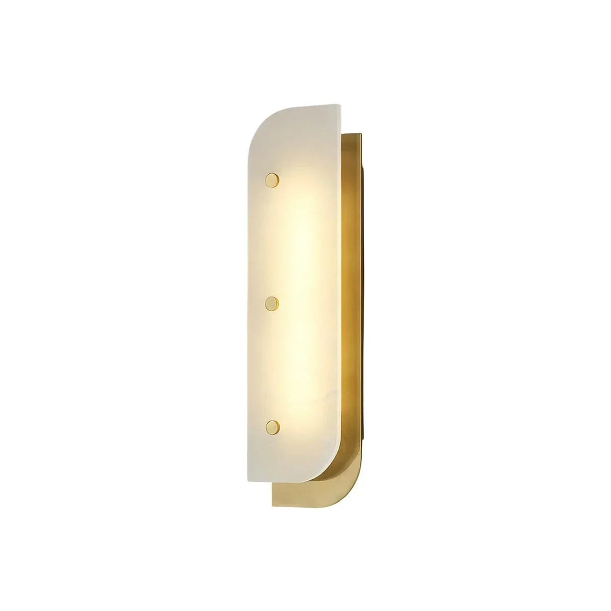Asymmetrical Elaris Wall Light in alabaster for Hallway by AUVIELIGHT