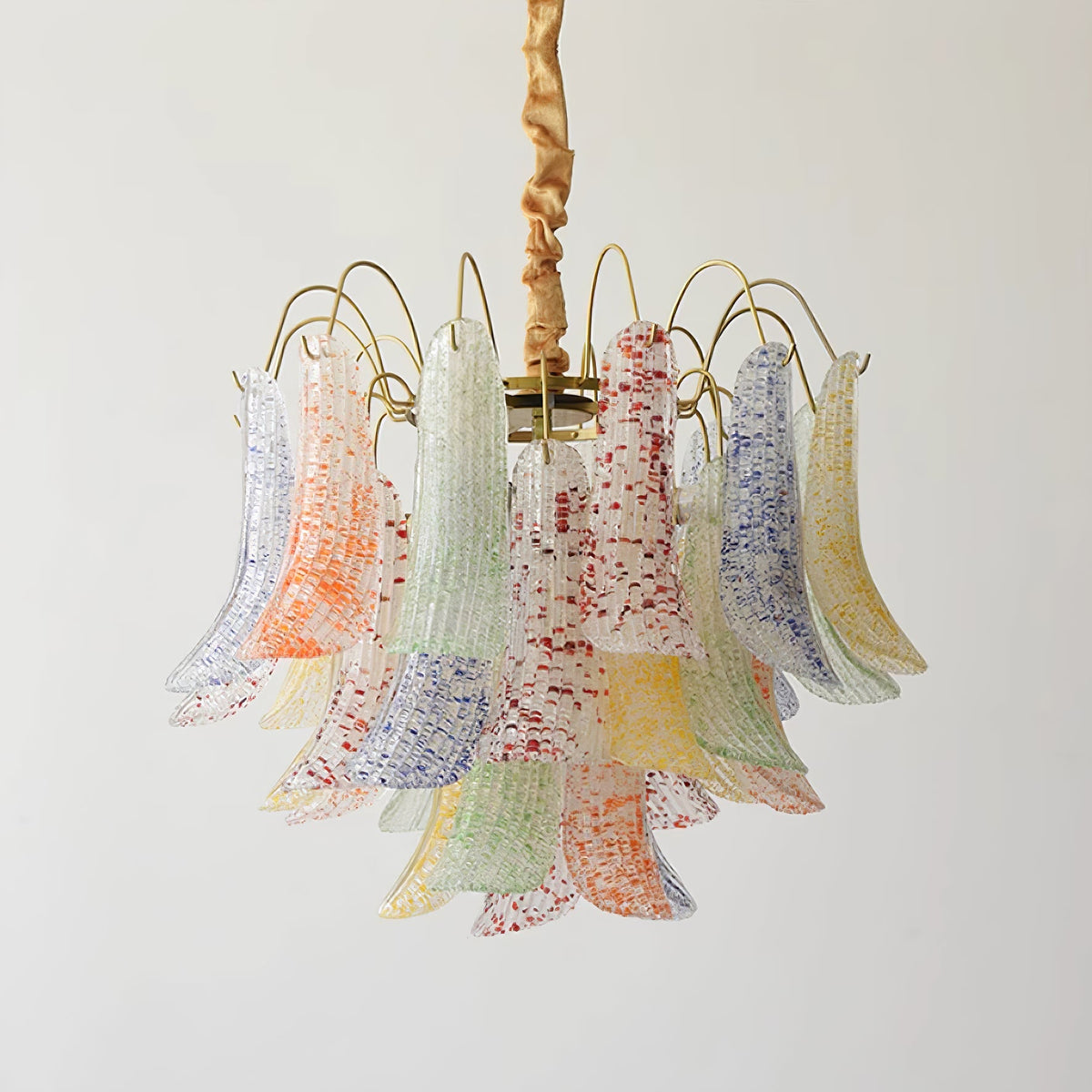Athena Pastel Petal Chandelier in glass for Dining Room by AUVIELIGHT
