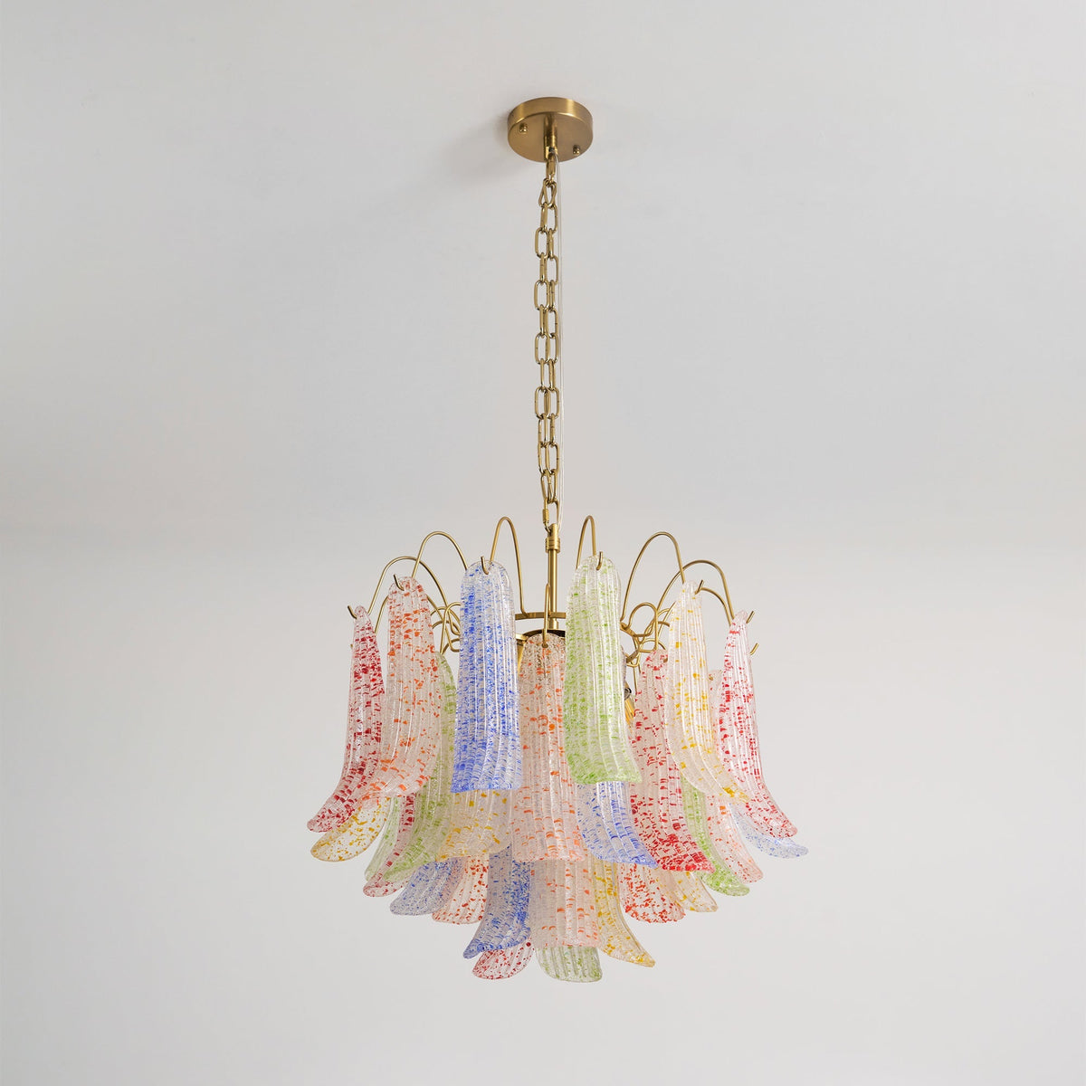 Athena Pastel Petal Chandelier in glass for Dining Room by AUVIELIGHT