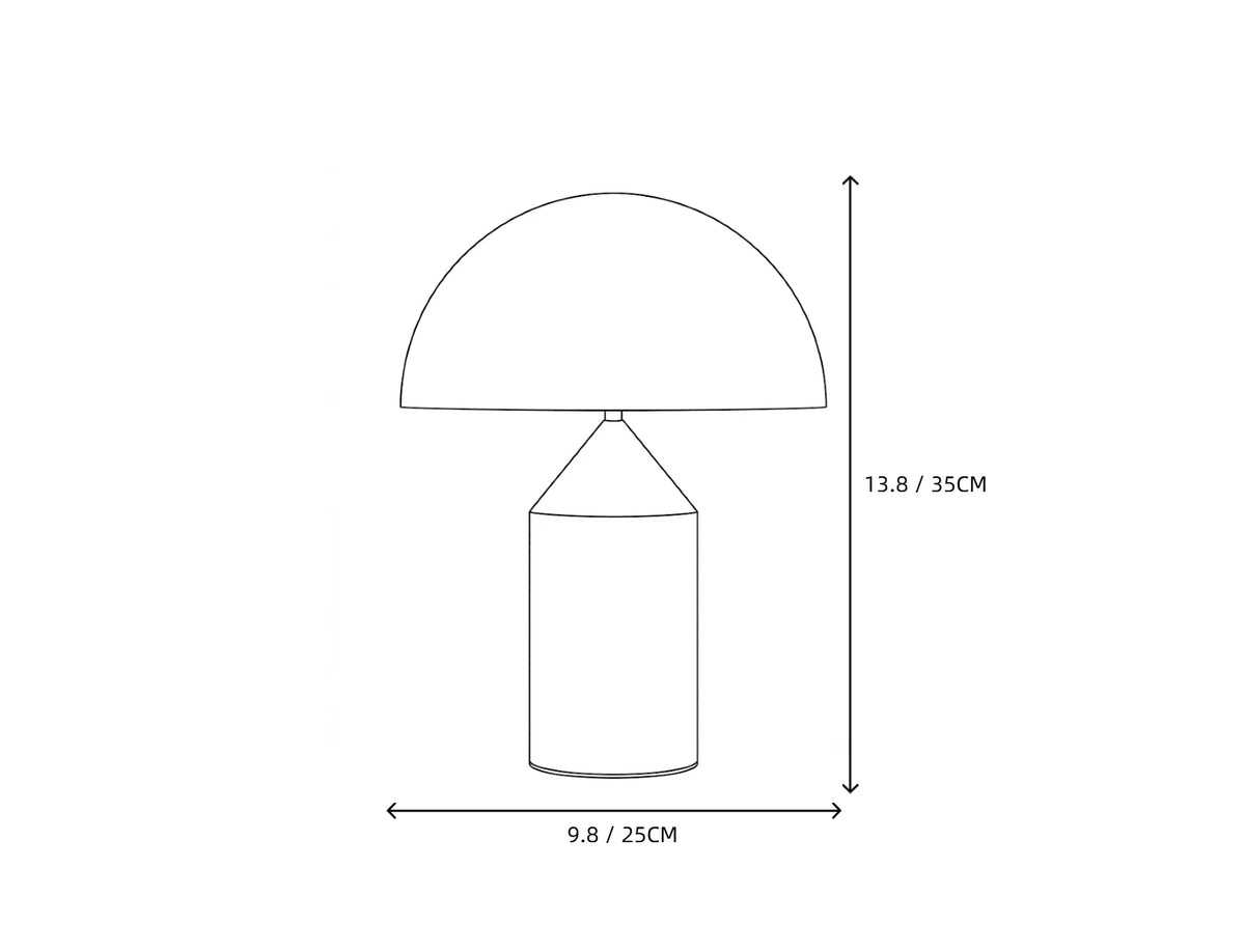 Atollo Table Lamp in metal for Living Room by AUVIELIGHT