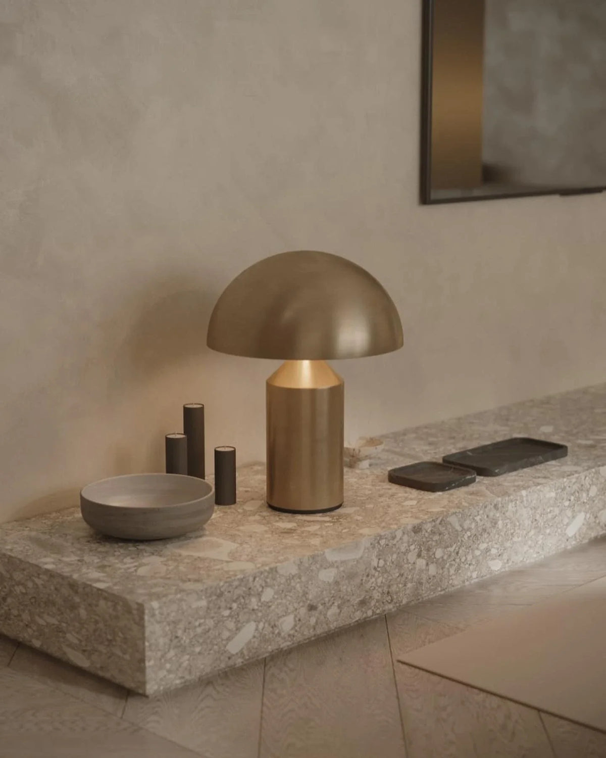 Atollo Table Lamp in metal for Living Room by AUVIELIGHT