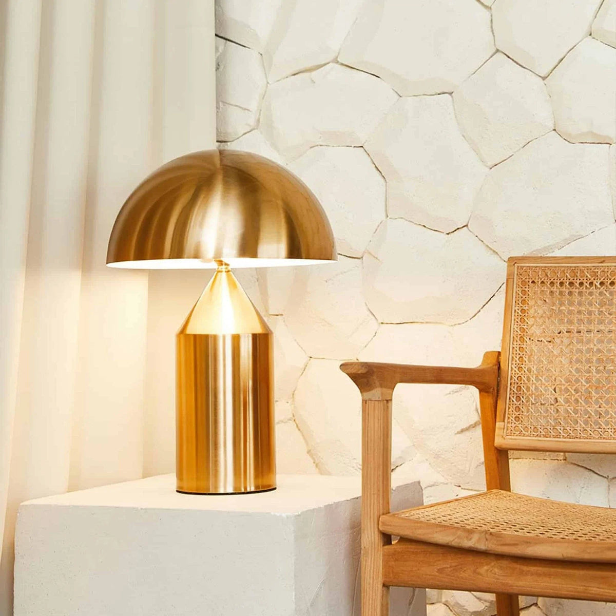 Atollo Table Lamp in metal for Living Room by AUVIELIGHT