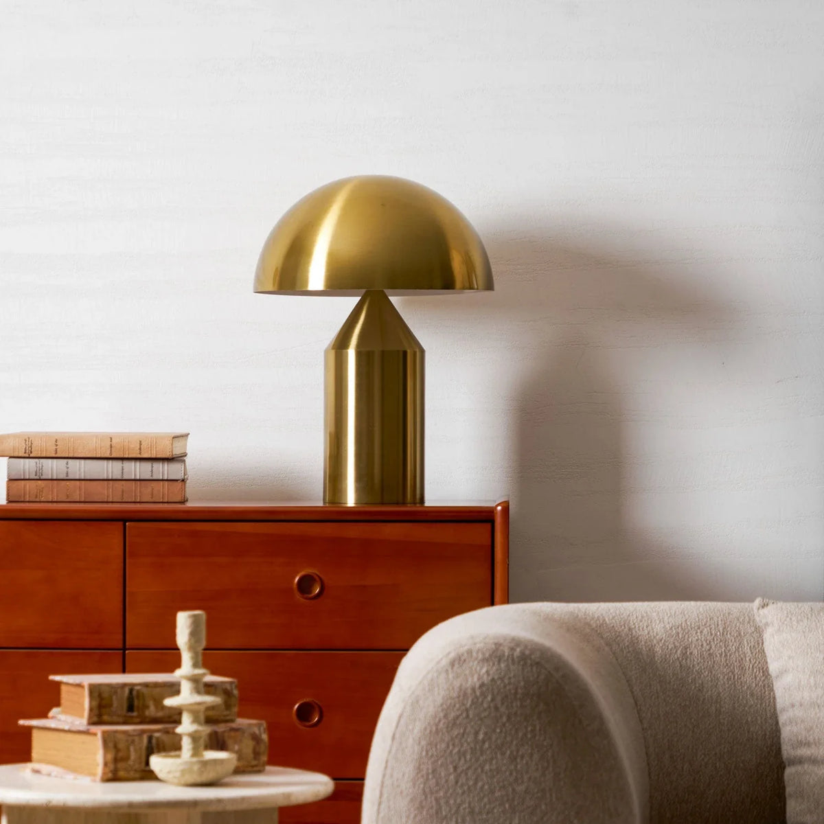 Atollo Table Lamp in metal for Living Room by AUVIELIGHT