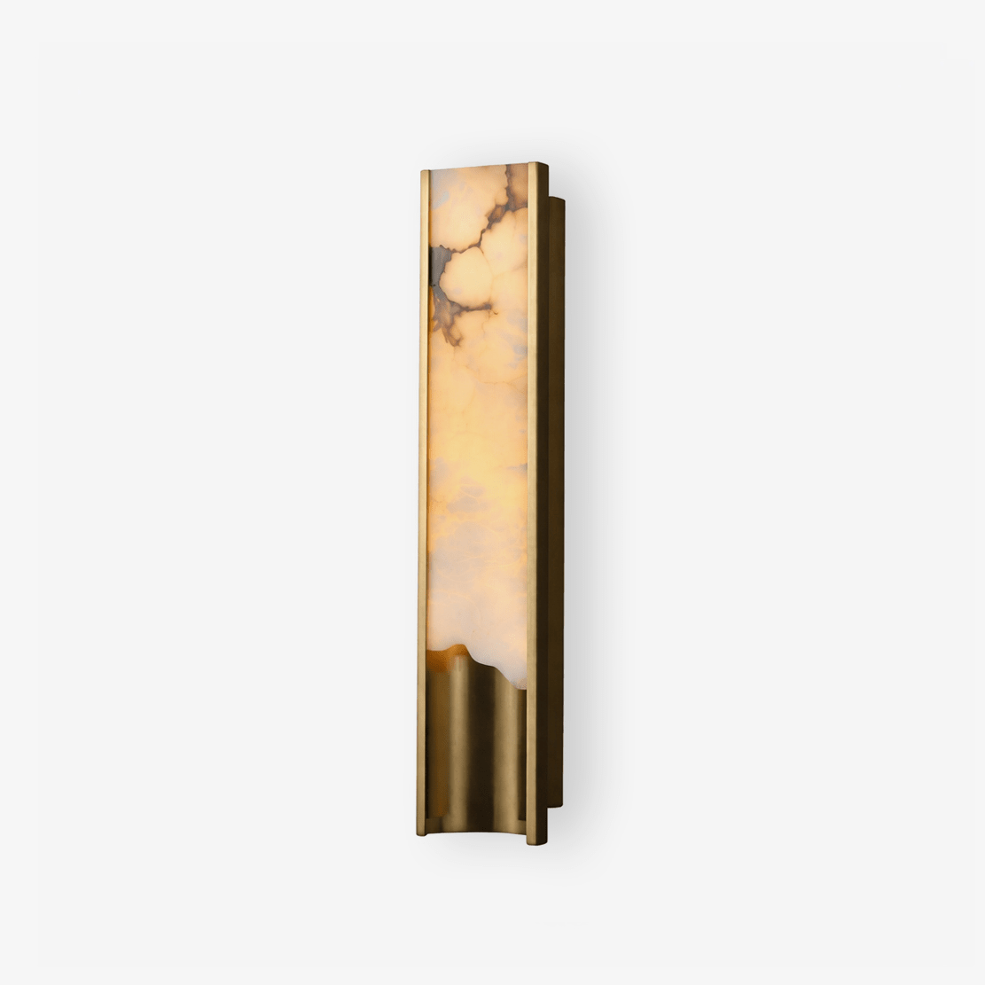 Aura Linear Wall Sconce in alabaster for Hallway by AUVIELIGHT