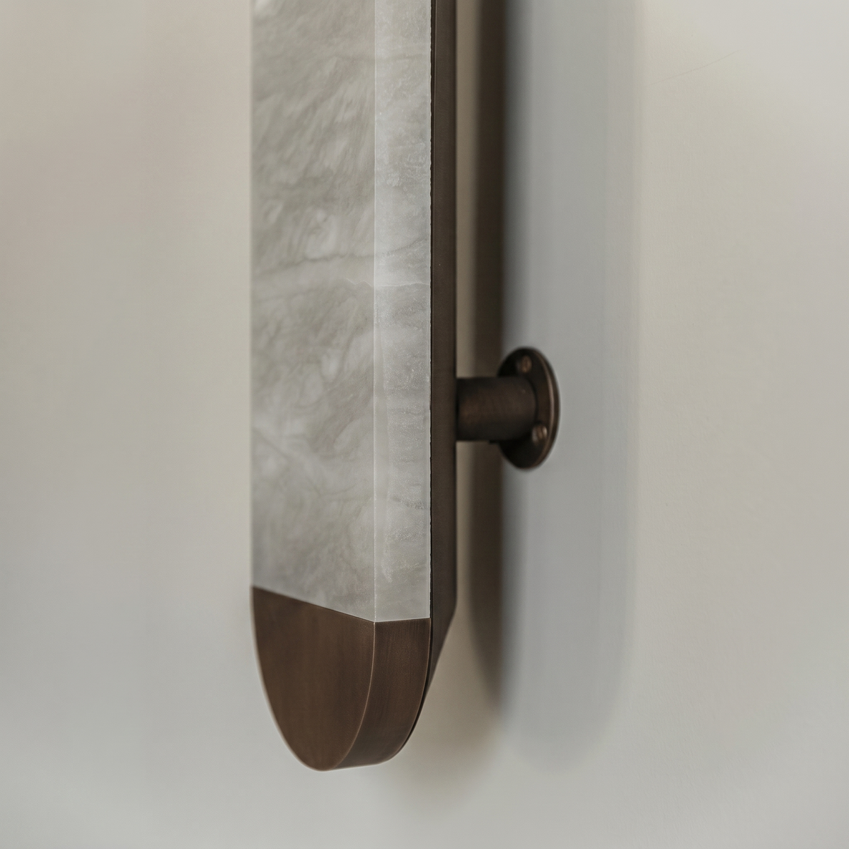Aura Capsule Wall Sconce in alabaster for Hallway by AUVIELIGHT