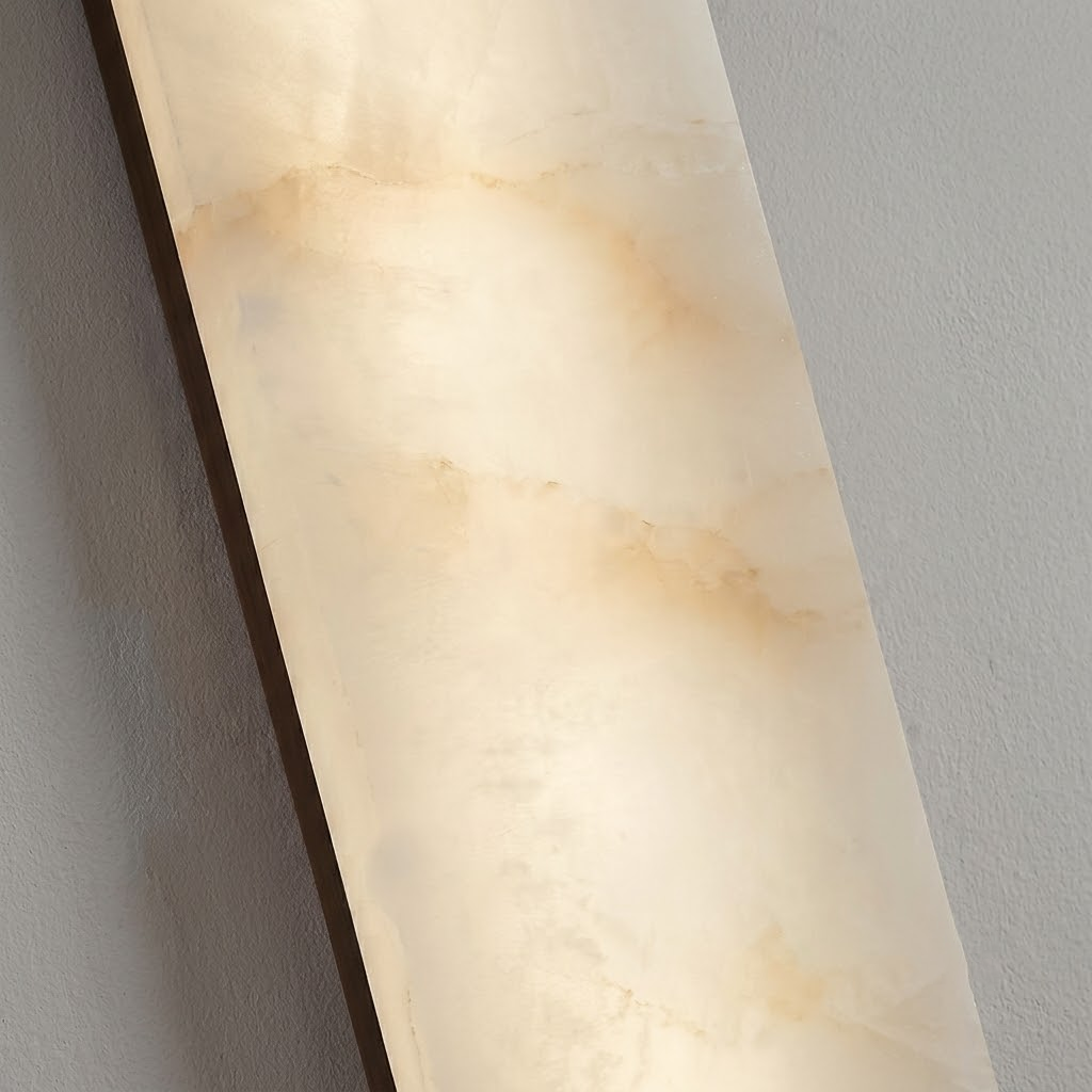Aura Capsule Wall Sconce in alabaster for Hallway by AUVIELIGHT