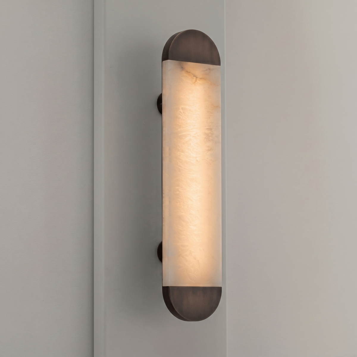 Aura Capsule Wall Sconce in alabaster for Hallway by AUVIELIGHT