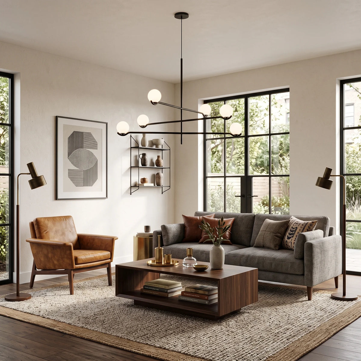 Baer Mobile Globe Chandelier for Dining Room by AUVIELIGHT
