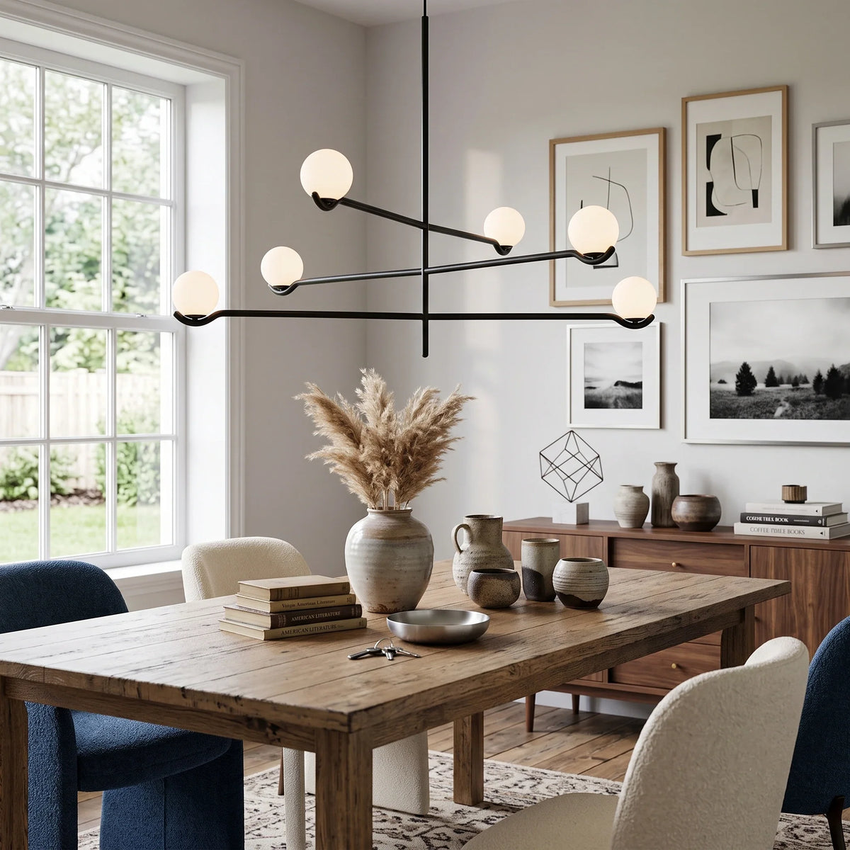 Baer Mobile Globe Chandelier for Dining Room by AUVIELIGHT