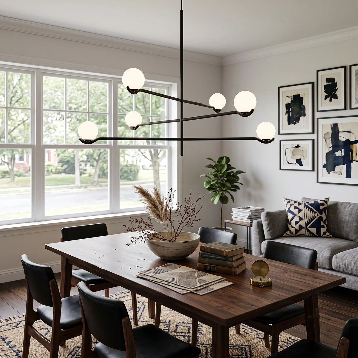 Baer Mobile Globe Chandelier for Dining Room by AUVIELIGHT