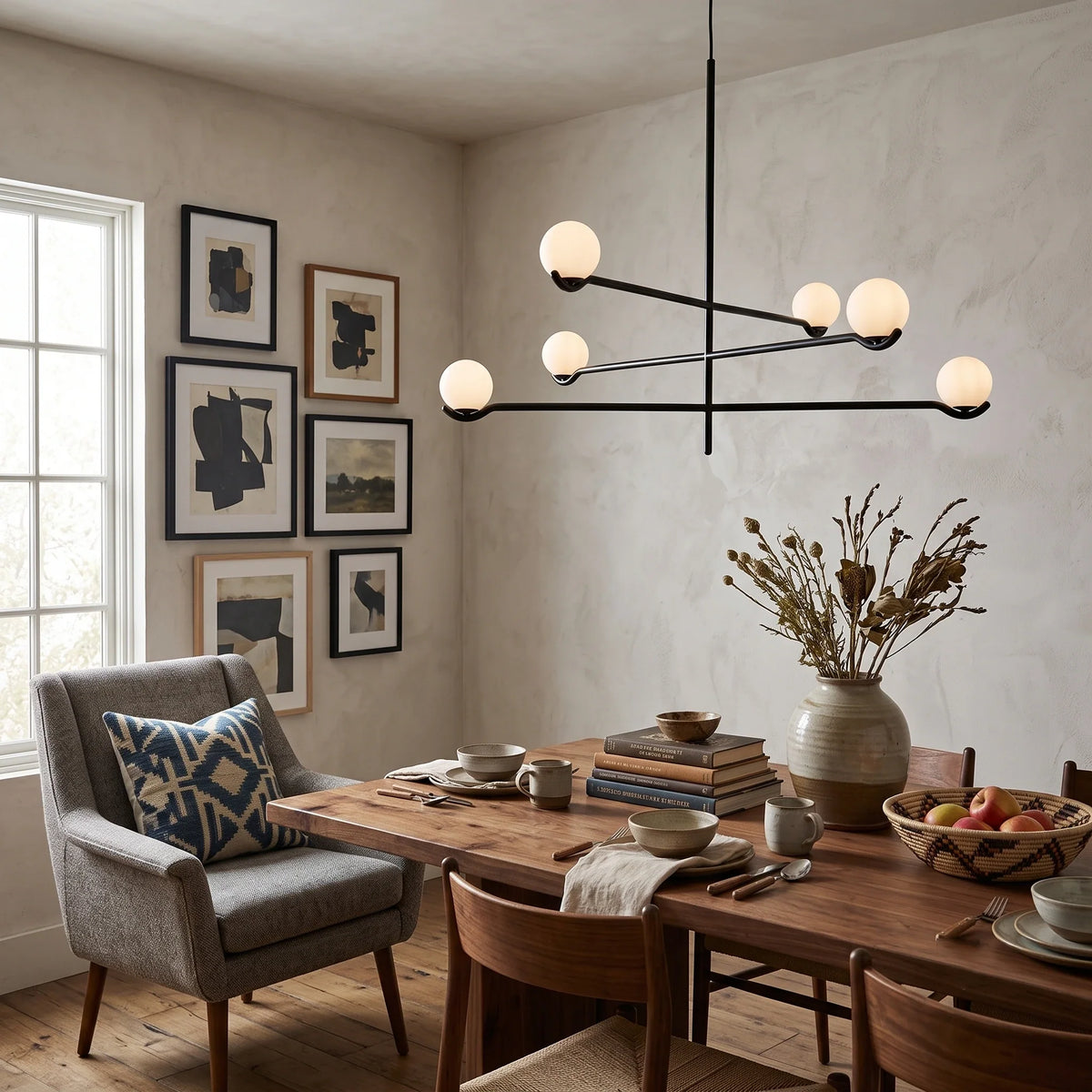 Baer Mobile Globe Chandelier for Dining Room by AUVIELIGHT