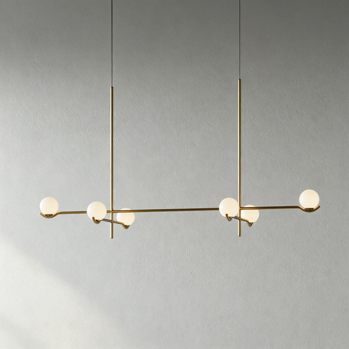 Baer Mobile Globe Chandelier for Dining Room by AUVIELIGHT, 6-Lights ∅ 47.2" x H 16.9" / Gold