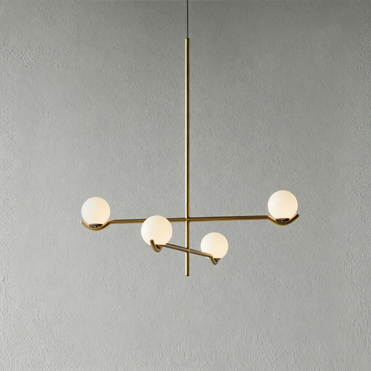 Baer Mobile Globe Chandelier for Dining Room by AUVIELIGHT, 4-Lights ∅ 23.6" x H 17.7" / Gold