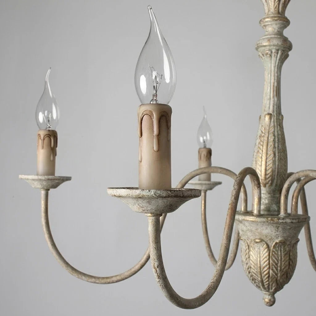 Baroque Distressed Candle Pendant Light for Kitchen Island by AUVIELIGHT
