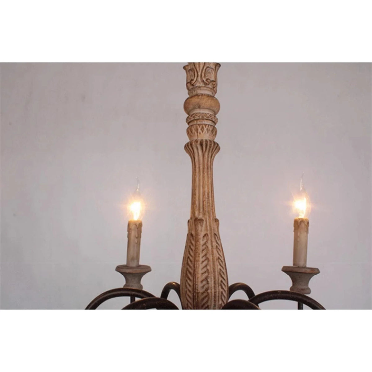 Baroque Distressed Candle Pendant Light for Kitchen Island by AUVIELIGHT