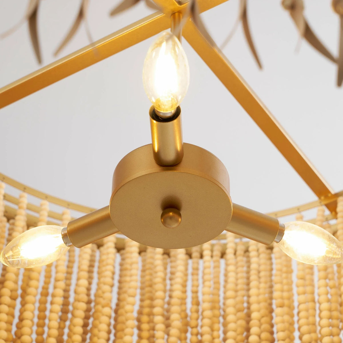 Fringe Beaded Chandelier for Dining Room by AUVIELIGHT