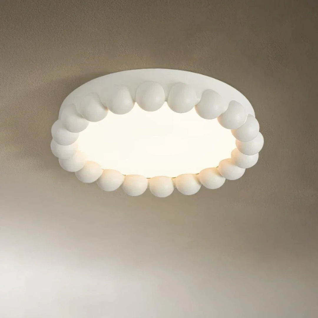 Resin Beaded Flush Mount for Low Ceilings by AUVIELIGHT