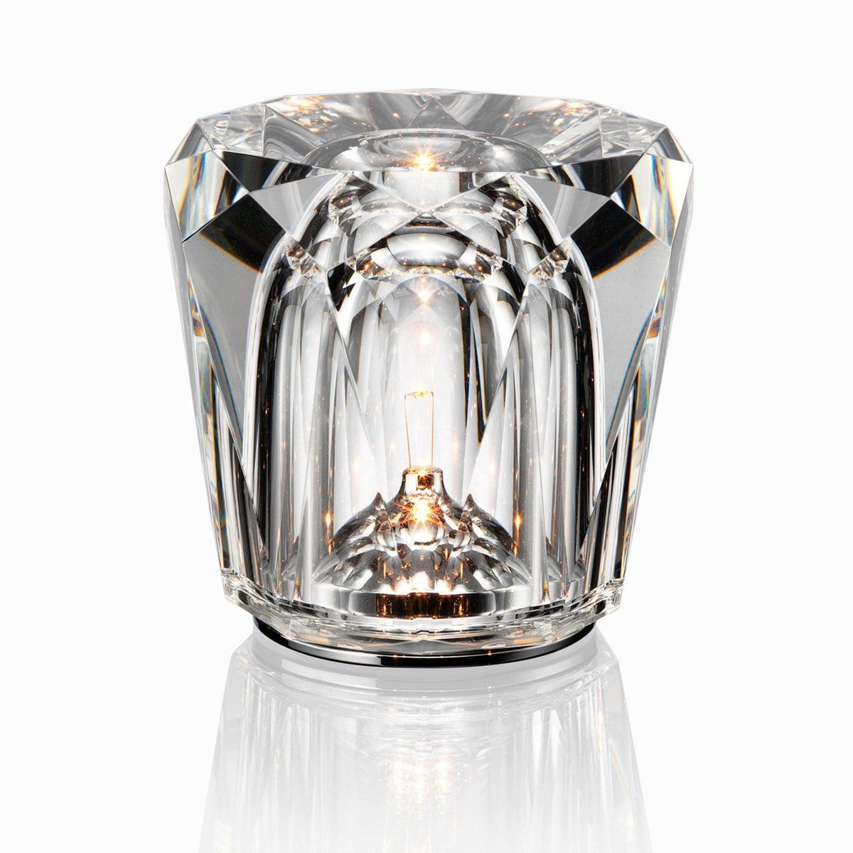 Becrux Table Lamp in crystal for Living Room by AUVIELIGHT, C Dia 8.2 cm × H 9 cm / ∅ 3.2″ × H 3.5″ / Clear / Warm Light
