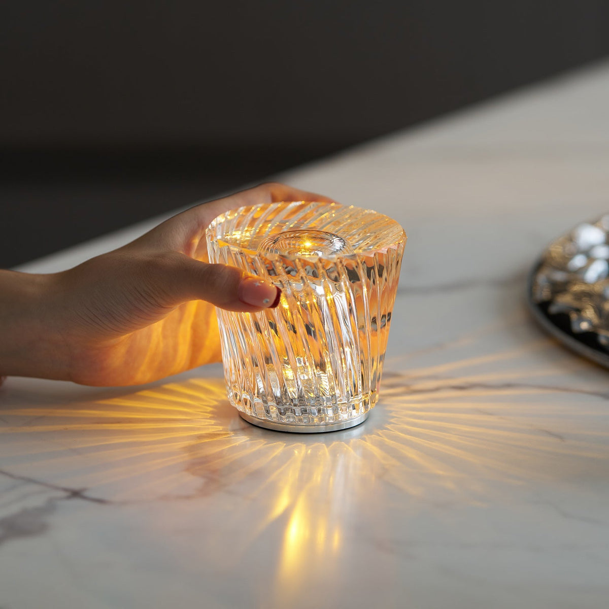 Becrux Table Lamp in crystal for Living Room by AUVIELIGHT