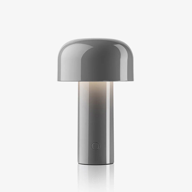Bellhop Table Lamp for Living Room by AUVIELIGHT, Dia 12.5cm x H 21cm / ∅ 4.9″ x H 8.3″ / Gray / Touch switch