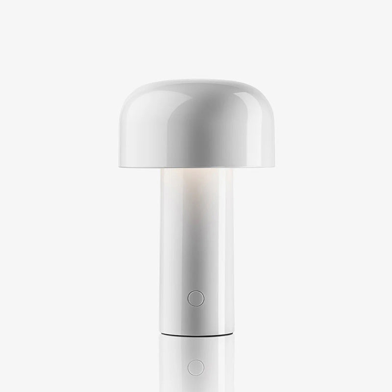 Bellhop Table Lamp for Living Room by AUVIELIGHT, Dia 12.5cm x H 21cm / ∅ 4.9″ x H 8.3″ / White / Touch switch