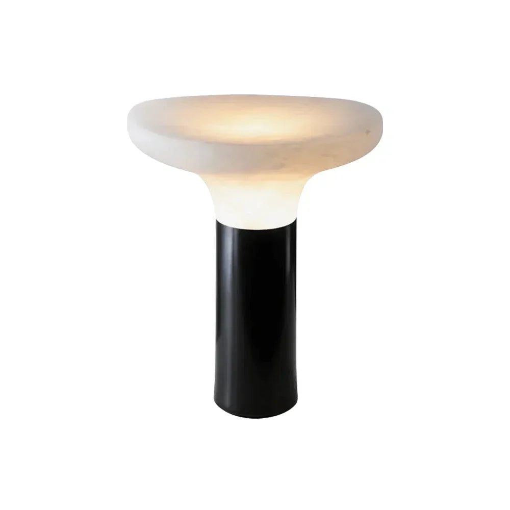 Pillar Bedside Lamp in black alabaster for Bedroom by AUVIELIGHT