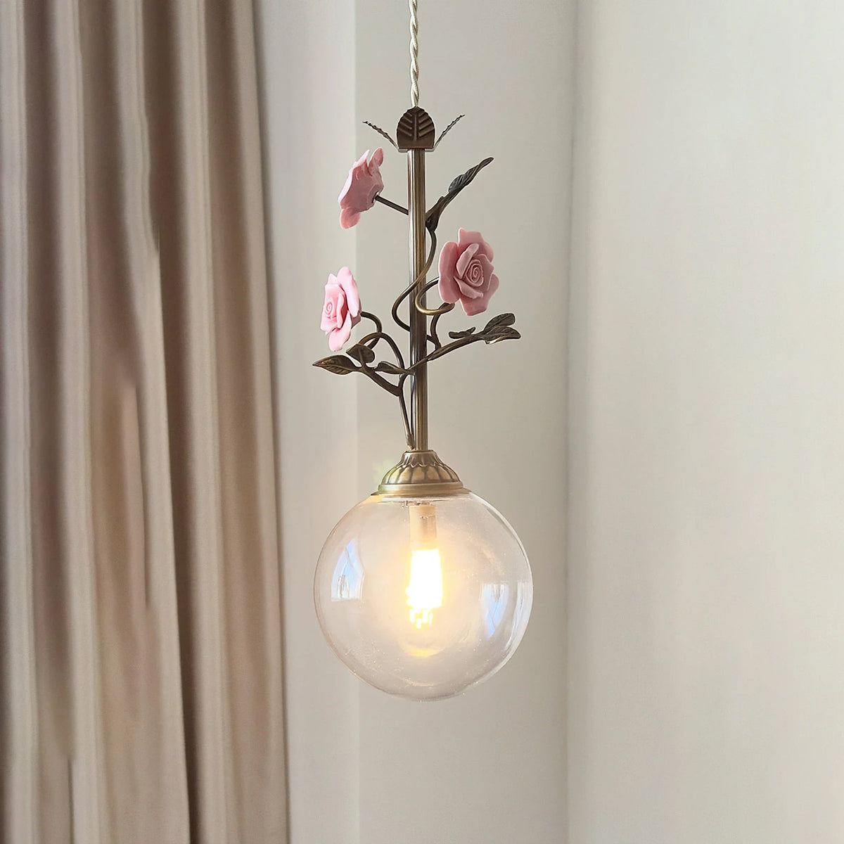 Sphere Pendant Light in rattan for Kitchen Island by AUVIELIGHT