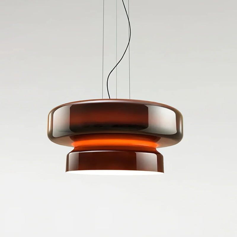Bohemia Pendant Light for Kitchen Island by AUVIELIGHT, ∅ 15.7″ x H 8.3" / Dia 40cm x H 21cm / Amber Red