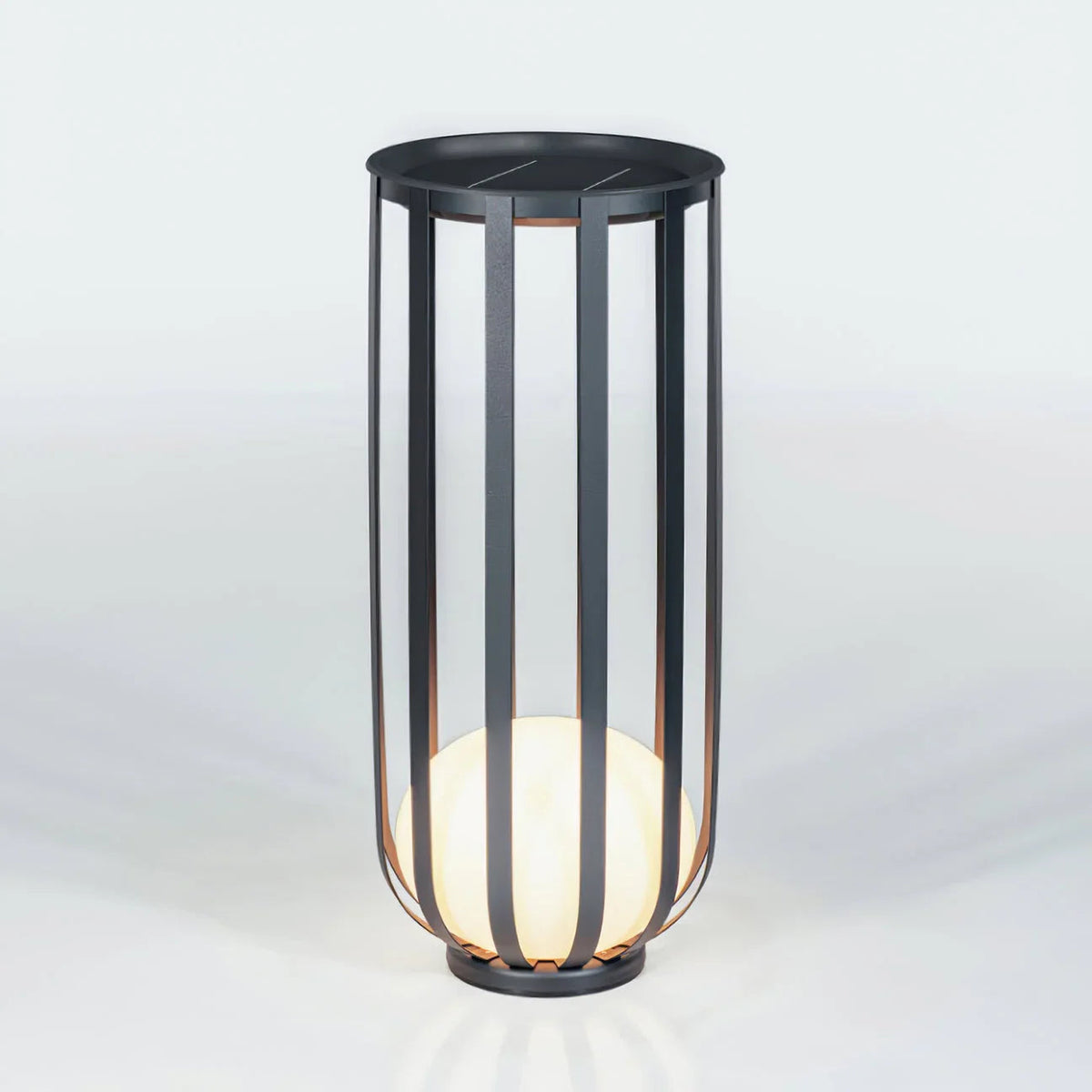 Bols Outdoor Wall Light for Patio by AUVIELIGHT, Dia 25cm x H 60cm / ∅ 9.8″ x H 23.6″ / Black & Warm Light / Solar charging and 1 other sizes
