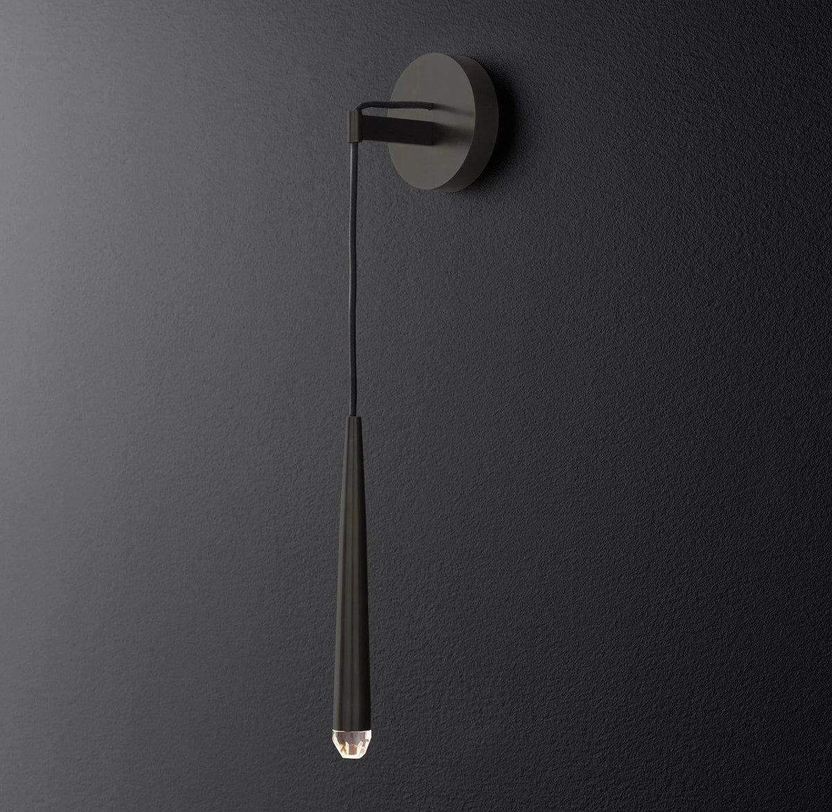 Spinal Tube Wall Light in brass for Hallway by AUVIELIGHT, Dia 4cm x H 55cm / ∅ 1.6″ x H 21.6″ / Blackened and 1 other sizes