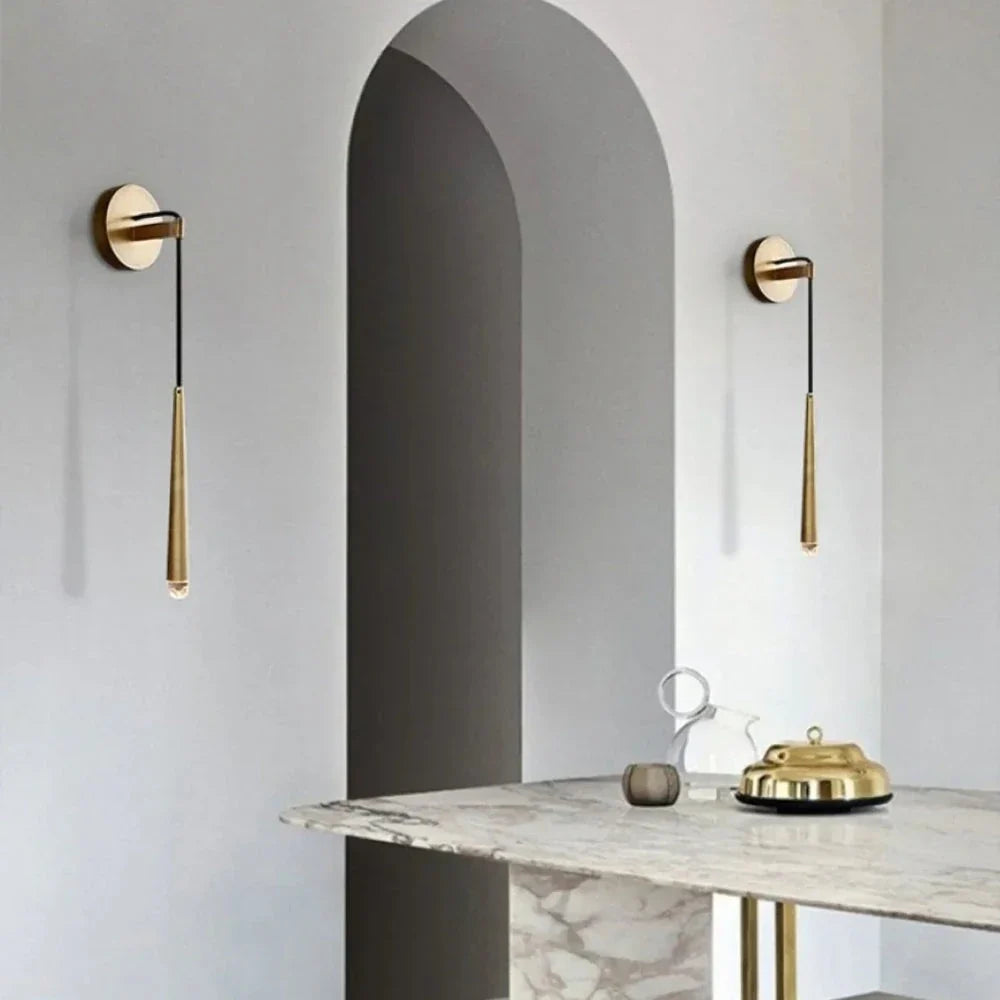 Spinal Tube Wall Light in brass for Hallway by AUVIELIGHT