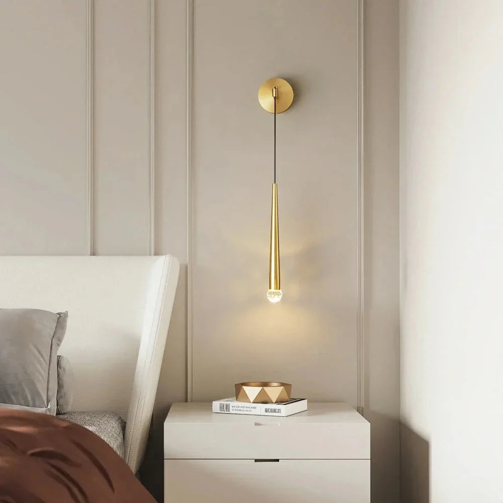Spinal Tube Wall Light in brass for Hallway by AUVIELIGHT