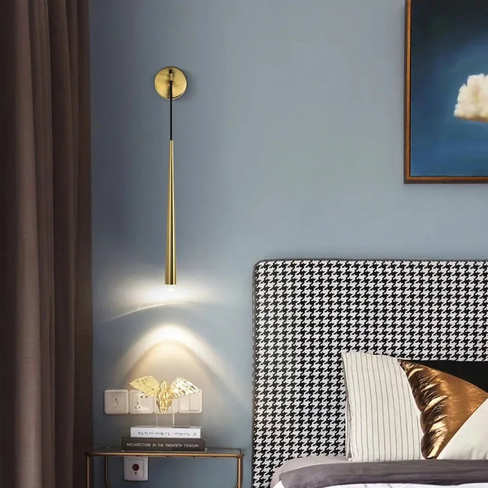 Spinal Tube Wall Light in brass for Hallway by AUVIELIGHT